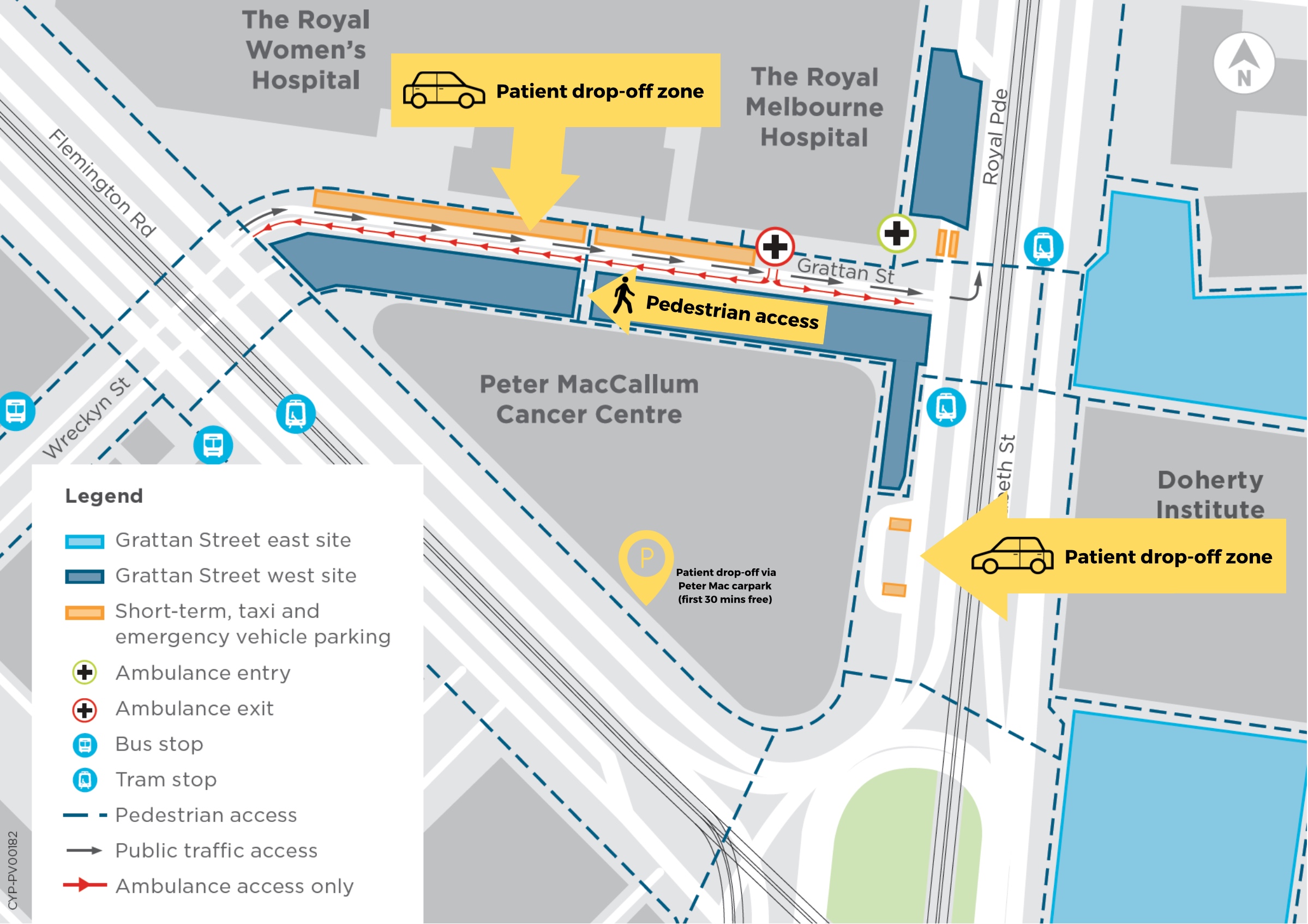 Map Grattan St Changes